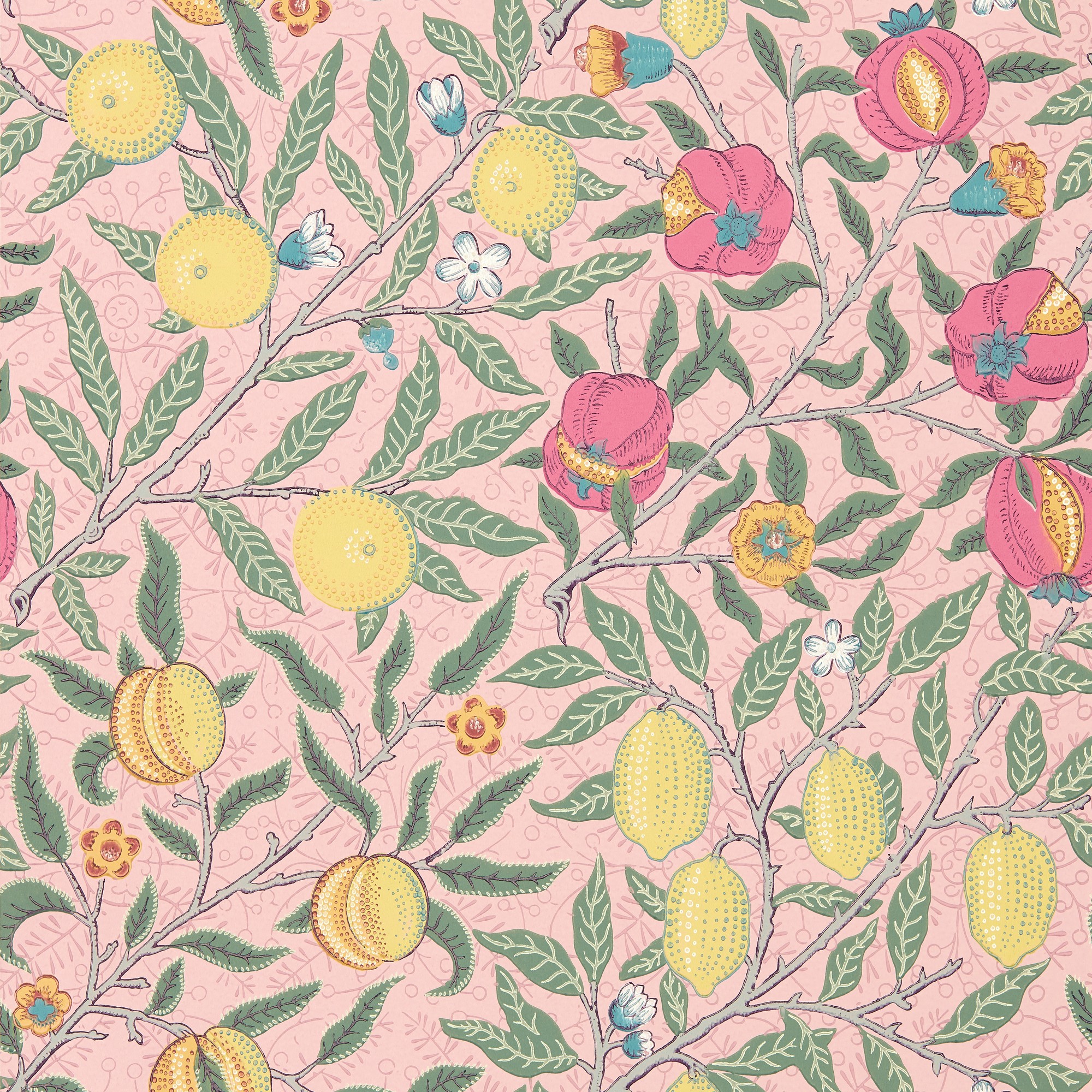 Fruit Wallpaper 510010 By Morris Co In Stardust Pink